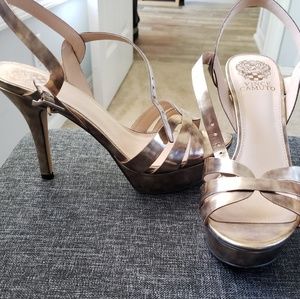 Vince Camuto gold heels